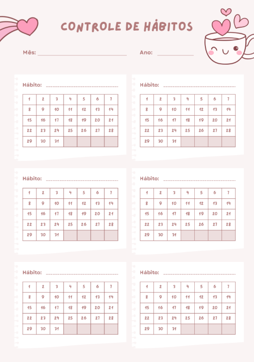 Modelo 1 do Planner 7x