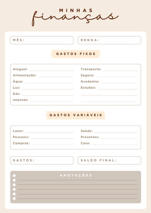 Modelo 4 do Planner 7x